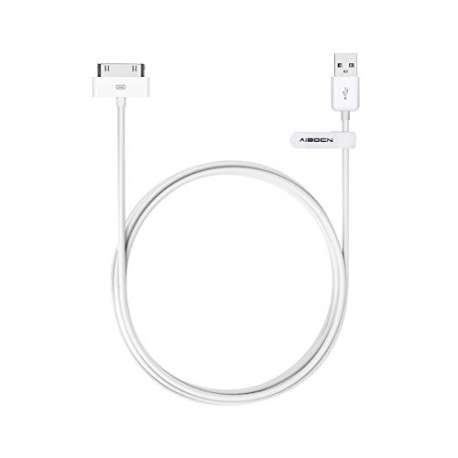 Aibocn Apple Certified 30Pin Sync Charging cable for iPod Classic iPod Nano iPod Touch iPhone 4S 4 iPad 3 2 1 - 4Feet-1.2 Meters