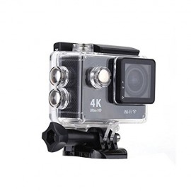 4K Ultra HD DV 12MP 1080p 60fps Sports Action Camera (Black) - Wi-Fi  170 Wide Angle Lens  Waterproof Case