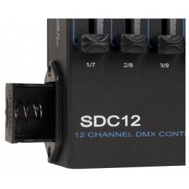 ADJ Products SDC12 Basic Manual 12-Channel DMX Controller Utilizing 6 Faders with Two Bank Button for Complete Control