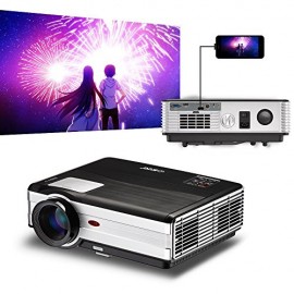 2017 EUG Smartphone iPhone Projector LCD LED 3500 Lumen HD 1080P Support, Wired Synchronize Use a USB cable only
