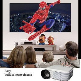 2017 Projectors(Warranty Included),Dinlly Big Screen Video Projectors 1080P Home Cinema Theater Support Smartphones
