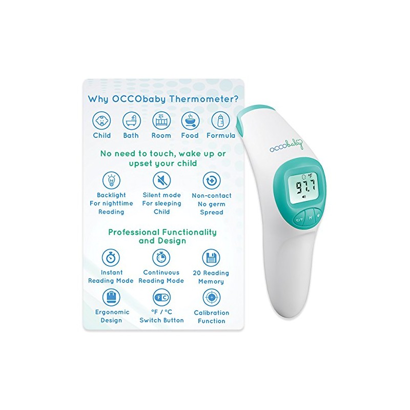 Occobaby Clinical Digital Baby Thermometer - Flexible Tip and 10 Second Fever Read